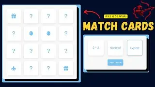 How to Create Dynamic Memory Card Game Using HTML CSS and JavaScript