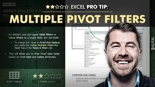 EXCEL PRO TIP: Enabling Multiple PivotTable Filters