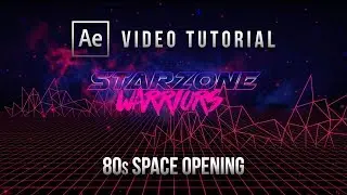 Tutorial Video Opening Animasi 80s SPACE RETRO FUTURE - Adobe After Effects