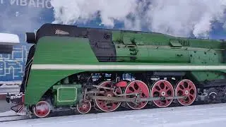 Отправление паровоза из Иванова в Шую (10.01.2021)