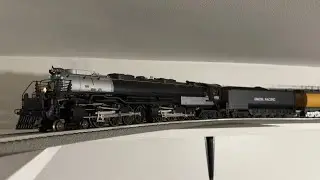 Ceiling layout with UP Big Boy #trains #lionel #unionpacific #modeltrains #train #modeltrains