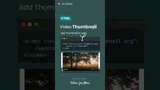 Add thumbnail to video in HTML 