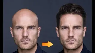 Add hair on bald man in photoshop. Fotoshopda soch qo'yish )