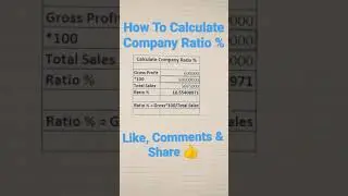 How To Calculate Company Profit Ratio %