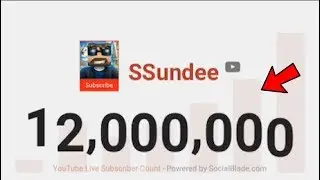 Ssundee hits 12 Million Subs! (Time lapse)