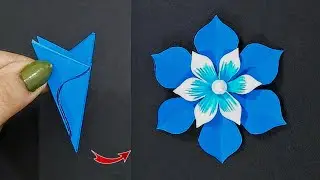 How To Make Paper Flower Craft | Flower Making With Paper | Easy Paper Flower Making Idea