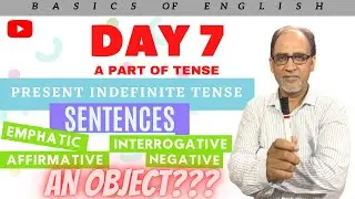 DAY 7 | LEARN ENGLISH EASILY THROUGH GRAMMAR | PART OF PRESENT TENSE | PREPARE FOR COMPETITIVE EXAM