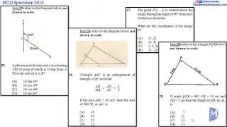 Demo E-tests | 25,26,27&28 | Geometry and Trigonometry | Specimen 2015 | CSEC Mathematics