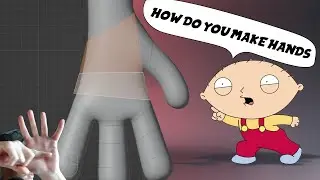 Blender Character Tutorial - Stewie Griffin (Part 2 | The Body & Hands)