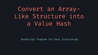 Reduce Array Like to Hash Map