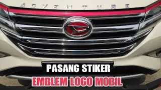 Pasang Stiker Merah Emblem Logo Mobil