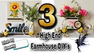 3 High End Farmhouse DIY’s/ Cricut Joy Giveaway