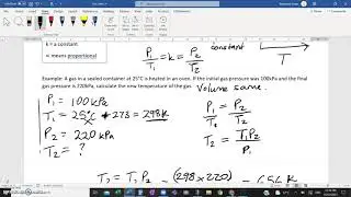 Gas Laws Part 5 - Gay-Lussac's Law of pressure and temp.