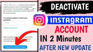 how to deactivate instagram account permanently 2024 | how to delete Instagram account |