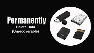 Permanently delete files data From Computer | USB flash drive |Harddrive  Delete Data(Unrecoverable)