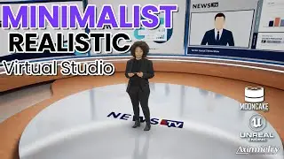 Minimalist News Studio with Aximmetry Version | Real-Time Lumen Rendering (DOWNLOAD AVAILABLE)