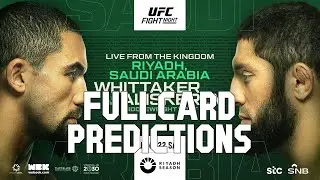 UFC Fight Night Whittaker vs Aliskerov Full Card Predictions and Betting Breakdown!