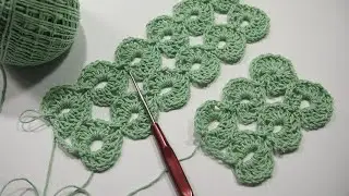 Узор крючком кружочками *crochet pattern* Уроки вязания для начинающих. Ленточное кружево Урок 364