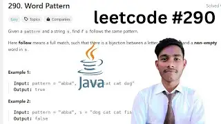 290. Word Pattern || Strings || HashMap || leetCode 290 || Easy || java
