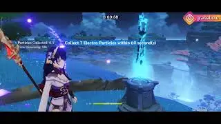 Genshin Impact - Collect 7 Electro Particles within 60 Second free chest, In Watatsumi island