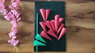 DIY - wall decoration ideas - paper flower wall hanging - wall hanging craft
