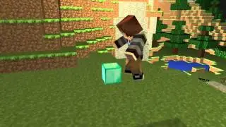 The Fight For The Diamond Block (Minecraft Animation)