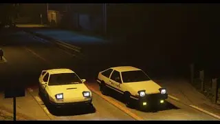 The Great Battle Initial D Remake AKINA DOWNWILL AE86 VS RX-7 FC