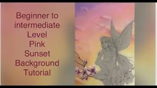 Beginner to intermediate level pink sunset Colouring tutorial