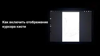 Как включить отображение курсора кисти в Procreate
