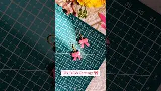 DIY Bow Earrings 🎀 #coquette #diy