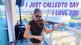 I Just Called To Say I Love You -  Marta Z Electric Violin Sunset Balcony Performance for neighbors