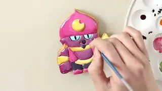 How to draw a Gene from Brawl Stars on the gingerbread cookie