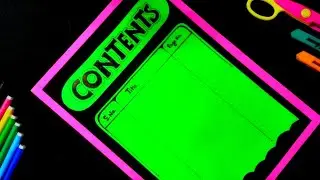 How to make Contents Page | Content page for project file  Decorative content page | Decorative File