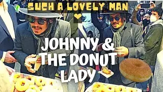 SUCH A LOVELY MAN! Johnny craves a Donut and a Lady invites him