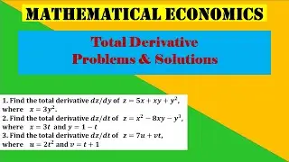 Total Derivatives | Problems & Solutions
