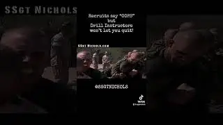 Recruits say “OOPS” - Drill Instructors say NOT TODAY! #neverquitandnevergiveup #ssgtnichols #usmc