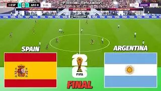 🔴 LIVE | Spain vs Argentina - Final - FIFA World Cup 2026 | PES 21 Simulation