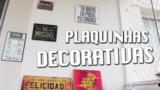 COMO FAZER PLAQUINHAS DECORATIVAS ❤ - CURSO DE ARTESANATO BELLA ART'S