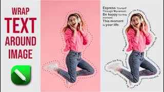 How To Wrap Text Around Image in Coreldraw | Trace to remove Background