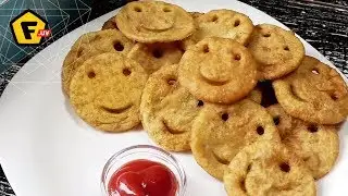 КАК ПРИГОТОВИТЬ КАРТОФЕЛЬНЫЕ СМАЙЛИКИ  - рецепт в домашних условиях