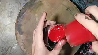 Красное, черное, белое. Неожиданно красивый огненный эффект флюид арт.