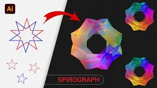How To Make a Spirograph Effect in Adobe Illustrator | Spirograph pattern | Create a spirograph