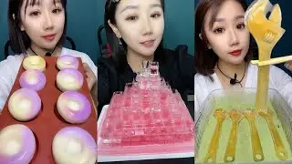 ASMR EATING CRUNCHY COLORED | ICE | 