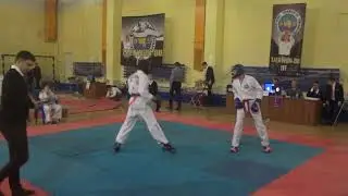 Финальный поединок первенства области по тхэквондо