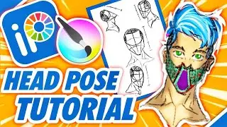 HOW To Draw Basic FACE Positions | 1 minute Tutorial | Krita ibis paint easy guide #shorts