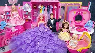 8 Minutes Satisfying with Unboxing Barbie Family Playset, Doll Dressup Set Toys ASMR | Review Toys