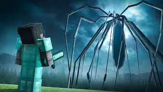 Conquering a Giant Spider Horror Mod in Hardcore Minecraft