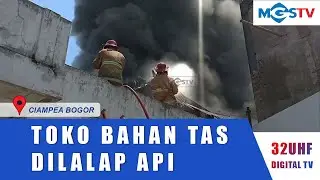 TOKO BAHAN TAS DI LALAP SI JAGO MERAH, PEGAWAI PANIK SAAT ADA PERCIKAN API