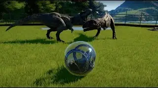 ГИГАНОТОЗАВР против ТИРАННОЗАВРА в JURASSIC WORLD EVOLUTION