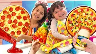 SARAH E ELOAH FAZENDO PIZZA !!! 🍕 OLHA NO QUE DEU !!